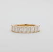 指定客户专用14K Yellow Gold 4*3mm Emerald Cut Lab Diamond Half Eternity Ring ( Group Order / Including DHL shipping)