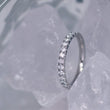 18K White Gold Round Lab Diamond Thin Eternity Ring