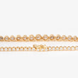 14K Yellow Gold Round Brilliant Cut Lab Diamond Bezel Setting Tennis Chain Necklace