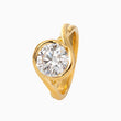 14K Yellow Gold Round Brilliant Cut Diamond Tension Setting Engagement Ring