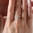 18K Yellow Gold 4ct Princess Diamond Milgrain Venetian Engagement Ring