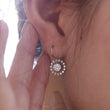 14K White Gold Round Cut Lab Diamond Hook Earrings